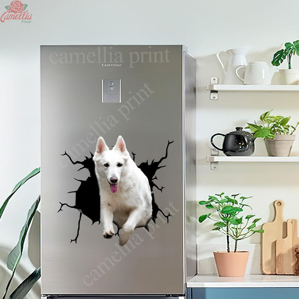 German Shepherd Crack Decal for Back Car Window Humor Name - Dog Lovers decal sticker view #6