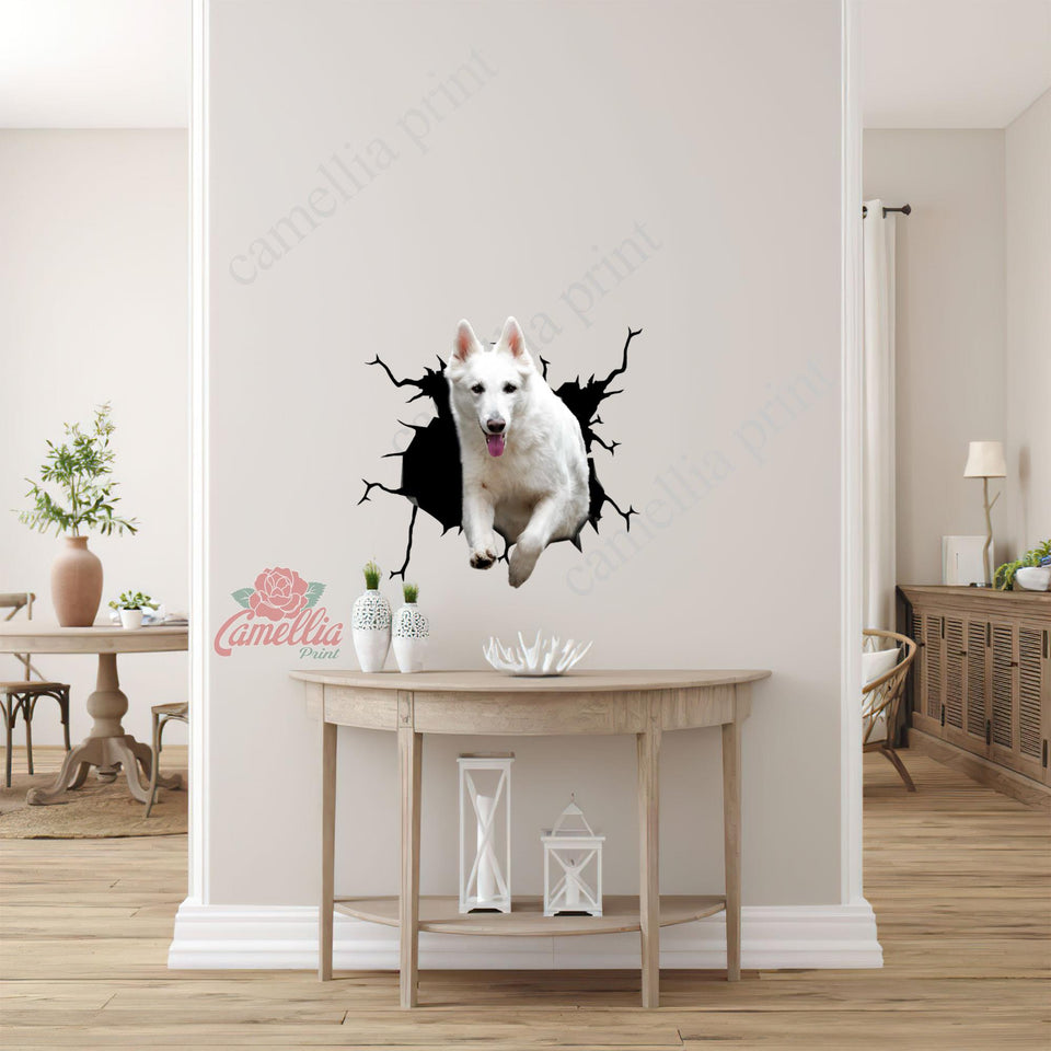 German Shepherd Crack Decal for Back Car Window Humor Name - Dog Lovers decal sticker view #8