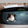 Calico cat crack dad die-cut waterproof vinyl sticker for cat lovers