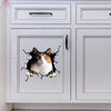 Calico cat crack dad die-cut waterproof vinyl sticker for cat lovers
