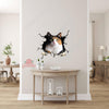 Calico cat crack dad die-cut waterproof vinyl sticker for cat lovers