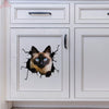 Siamese cat crack funny cat sticker, waterproof die-cut vinyl decal for water bottles, laptops, and windows