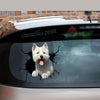 West Highland White Terrier Crack Sticker For Car Window Your Cute Jeans Computer Stickers Gifts For Dogs