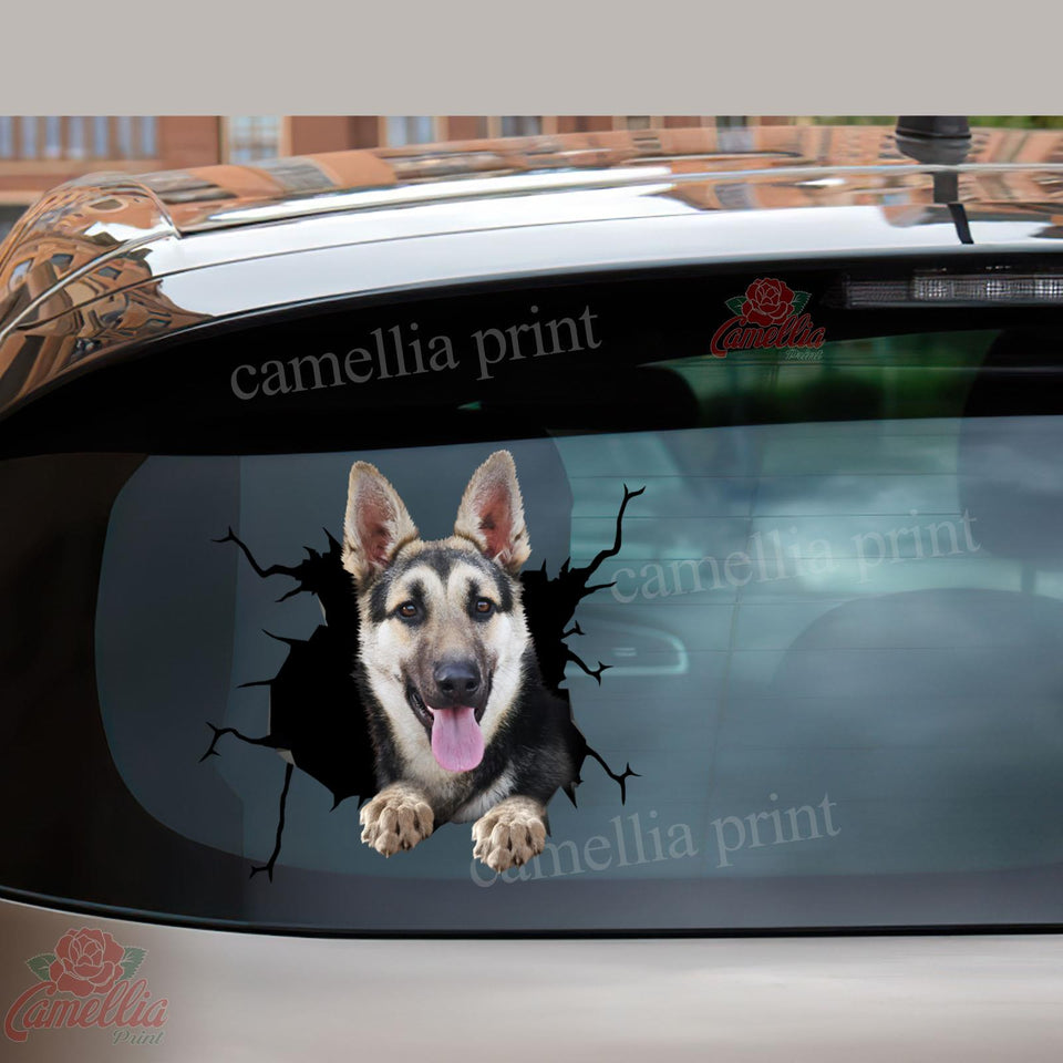 German Shepherd Crack Mom Car Decal Cute Water Bottle Stickers Couple Gift Ideas