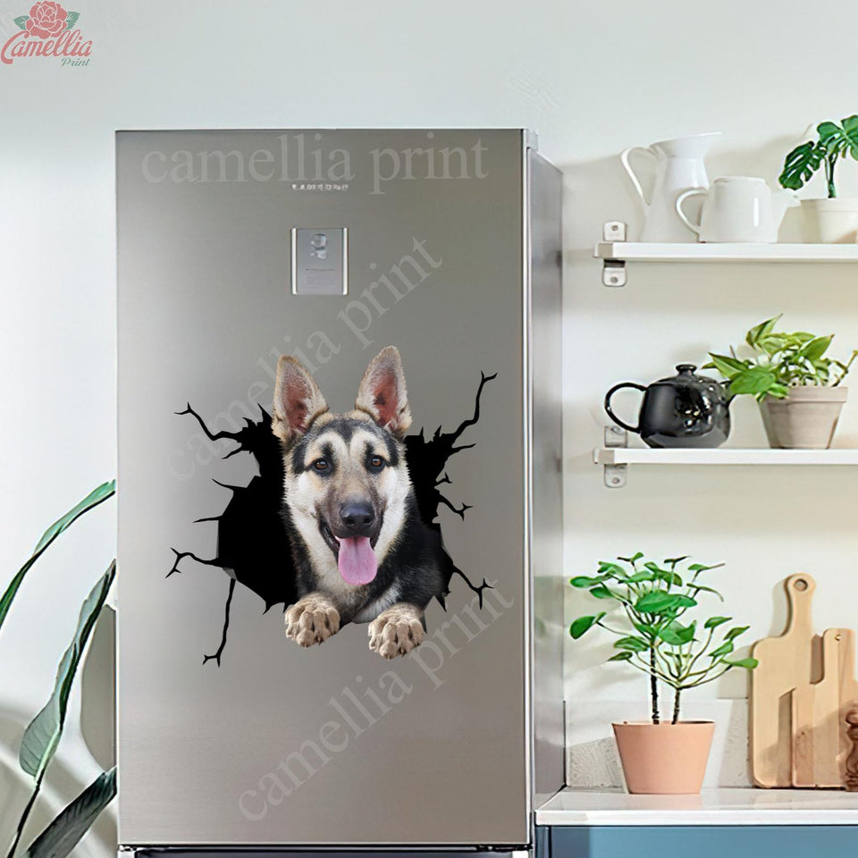German Shepherd Crack Mom Car Decal Cute Water Bottle Stickers Couple Gift Ideas
