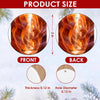 Product size chart displaying the three-inch round dimensions and double-sided print design.