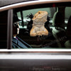 Vibrant bearded dragon for women decal cleanly displayed on a car door exterior.