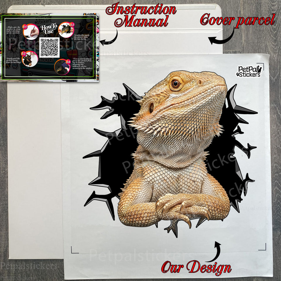 Unboxing the protective package containing the gloss laminated vinyl car decal.