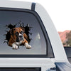 Glossy Boxer   And vinyl graphic displayed on the rear window of a truck.