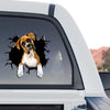 Vibrant Boxer graphic vinyl decal showcased on the rear window of a truck.