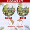 Product size chart showing the 3-inch dimensions and double-sided print.