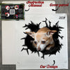 Protective package displaying the Chihuahua car decal with instructions.