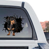 Cute Dachshund graphic decal showcasing the standalone product design on transparent film.