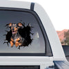 Vibrant Dachshund graphic decal artwork displayed as a standalone product design on transparent film.