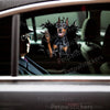 Doberman Pinscher graphic decal cleanly displayed on a smooth car door exterior.