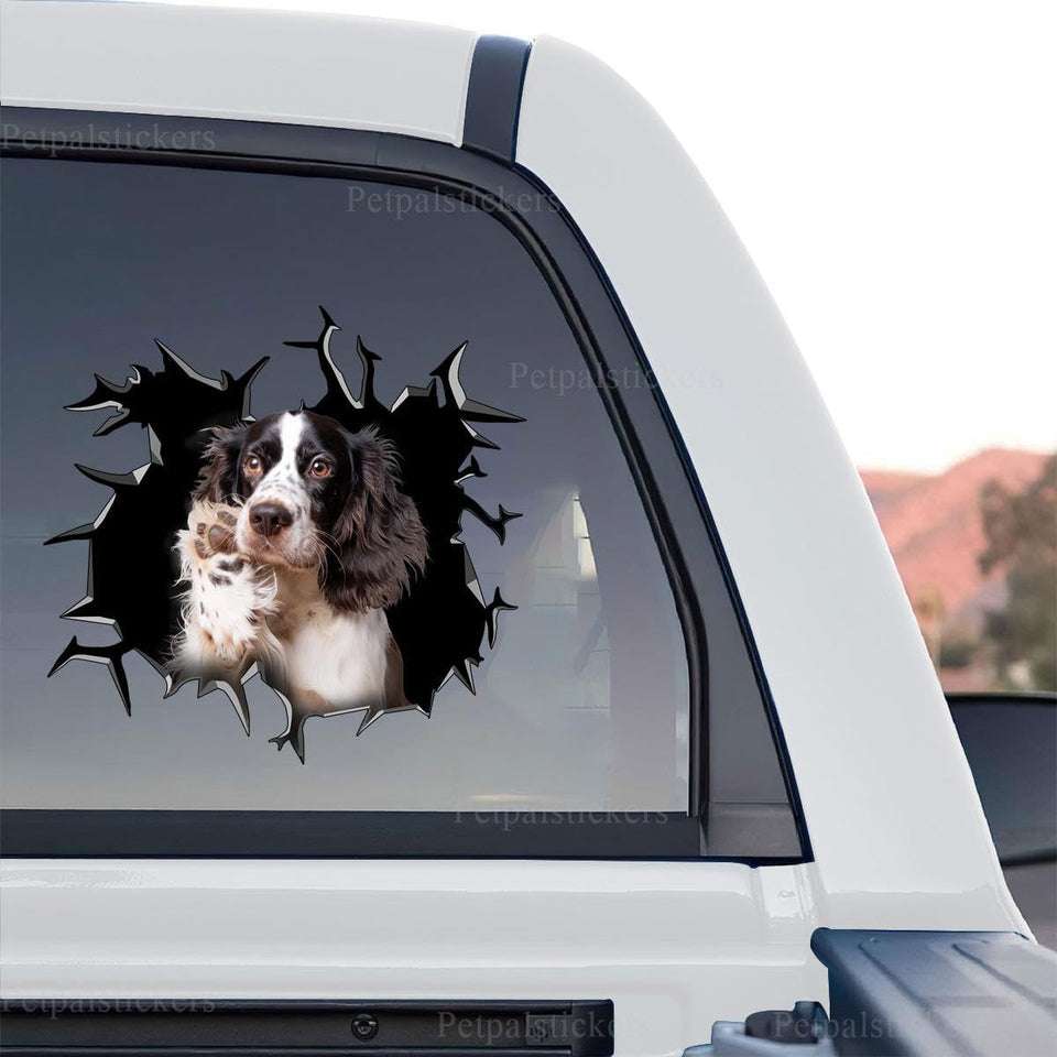 English Springer Spaniel decal featuring vibrant artwork on a standalone product design layout.