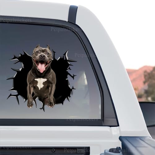 Vibrant For Pitbulls decal showing a peeking dog artwork in a standalone product design format.