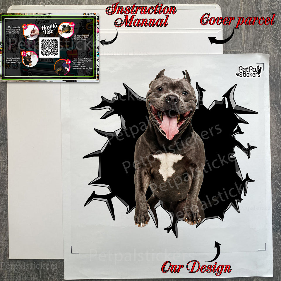 Carefully wrapped For Pitbulls vinyl graphic sticker inside its retail package.