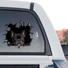 Crisp Frenchie graphic sticker featuring a standalone product design on clear gloss vinyl.