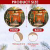 Product size chart diagram displaying three-inch round dimensions and double-sided print.