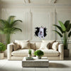 Eye-catching German Shepard decal mounted on a smooth indoor bedroom wall.