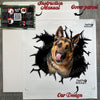 Protective unboxing package displaying the German Shepherd decal ready for application.