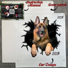 Unboxed German Shepherd decal ready to apply with secure shipping package and guides.
