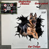 Protective retail package holding the German Shepherd sticker and instructions.