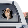 Clear vinyl Golden Retriever Accessories decal showing a standalone product design on white.