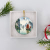 Vietnam landmark holiday decoration displayed inside an elegant opened gift box ready for seasonal giving.