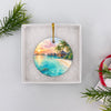 Maldives travel keepsake neatly presented inside an open white gift box ready for holiday gifting.