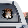 Vibrant Mini Aussie graphic in a standalone product design on clear vinyl backing.