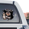 Clear standalone product design featuring a playful Miniature Schnauzer face decal.