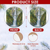 Product size chart diagram displaying the three inch round ceramic dimensions and double sided print.