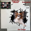 Protective retail package containing the Papillon vinyl decal and application instructions.