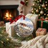 Festive scene with wrapped gifts beside a warm ceramic Potala Palace Christmas keepsake.