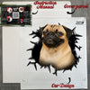 Unboxed Pug  For Laptop decal with protective package backing ready for application.