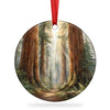 Redwood National and State Parks ceramic ornament shown on a clean white background with its hanging loop.