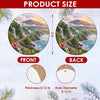 Product size chart diagram displaying three-inch dimensions and two-sided print details.
