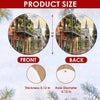 Product size chart diagram displaying the 3-inch round ceramic dimensions and double-sided print