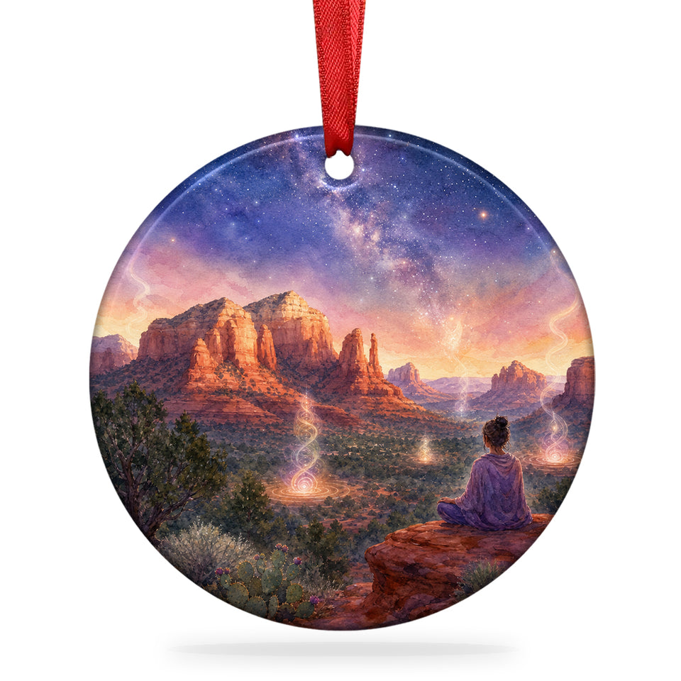 Sedona Red Rock Country ornament artwork centered on a clean white background.