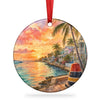 Southernmost Point Buoy Christmas ornament shown on a clean white background with its hanging ribbon.