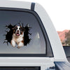 Detailed St Bernard sticker applied to the back window of a truck for high outdoor visibility.