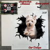 Unboxed product package showing the West Highland White Terrier decal and clear instructions.