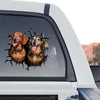 Wiener Dog vinyl car sticker featuring a standalone product design on a transparent background.