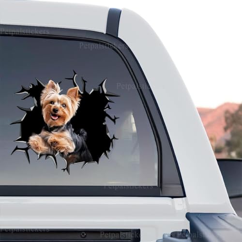 Standalone product design featuring an adorable Yorkie graphic decal for pet lovers.