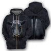 COW ANGUS CATTLE ZIP HOODIE 3D