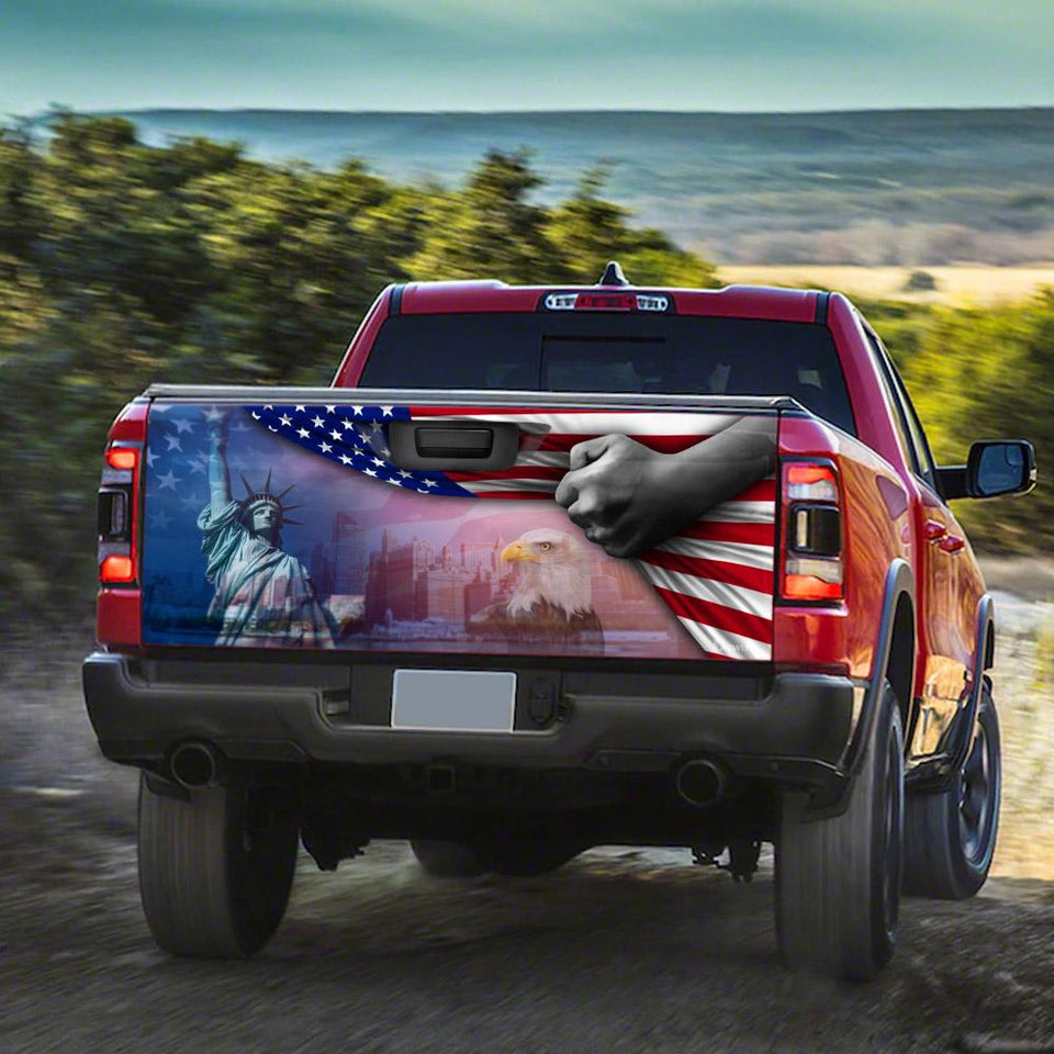 Patriot American Truck Tailgate Decal Sticker Wrap Tailgate Wrap Decals For Trucks