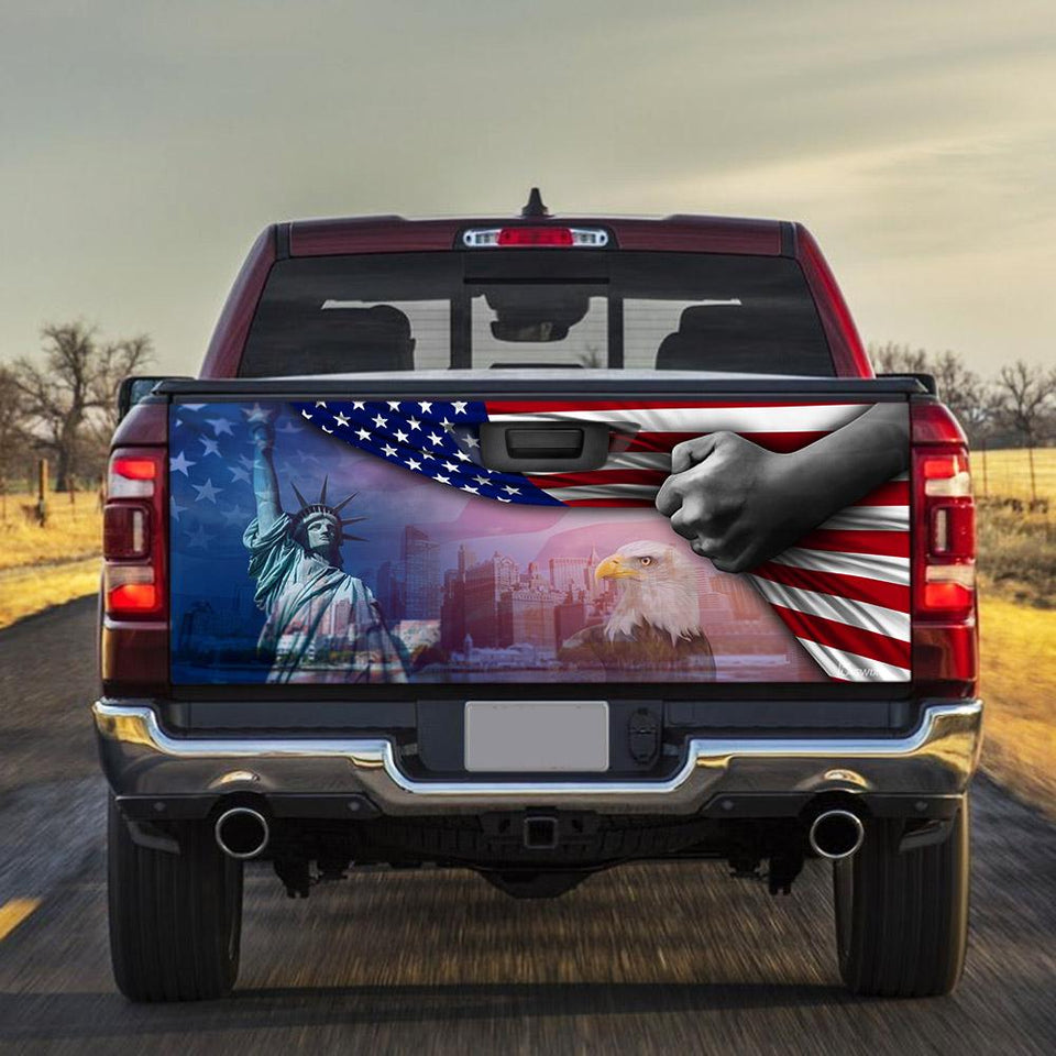 Patriot American Truck Tailgate Decal Sticker Wrap Tailgate Wrap Decals For Trucks