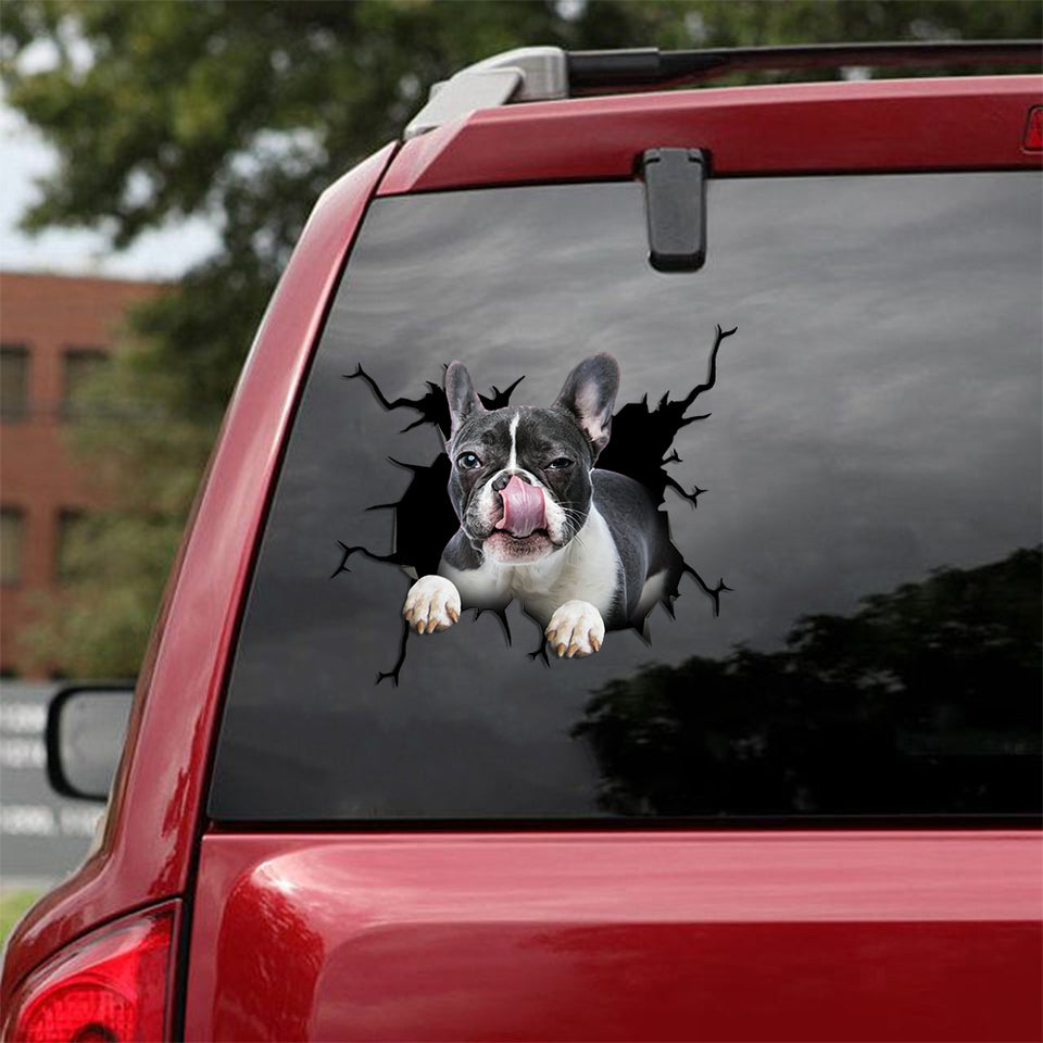 Frenchie Crack Sticker Ideas Likeable Anime Car Sticker Traditional Anniversary Gifts - General die-cut waterproof vinyl sticker decal